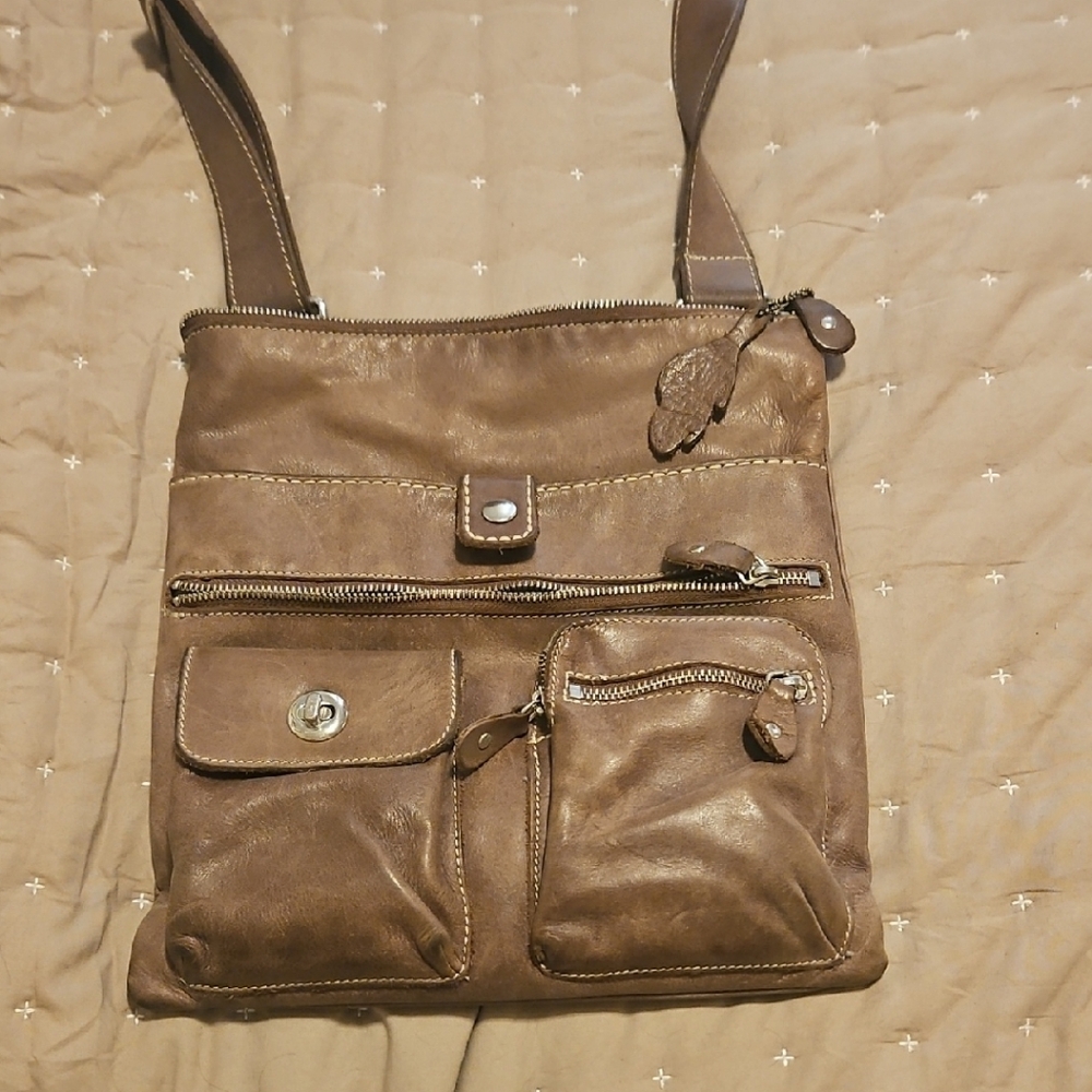 Brown Leather Crossbody Bag